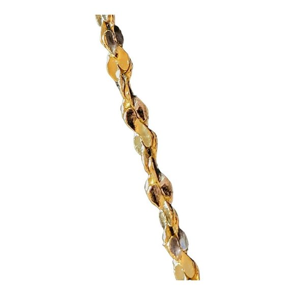 Women's Teen Gold Tone 22" Dbl Water Wave Chain 14KF Gift Casual Dressy MA23-ah - Picture 2 of 4